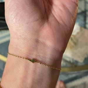 Stephanie Gottlieb Gold Lightning Bolt Bracelet